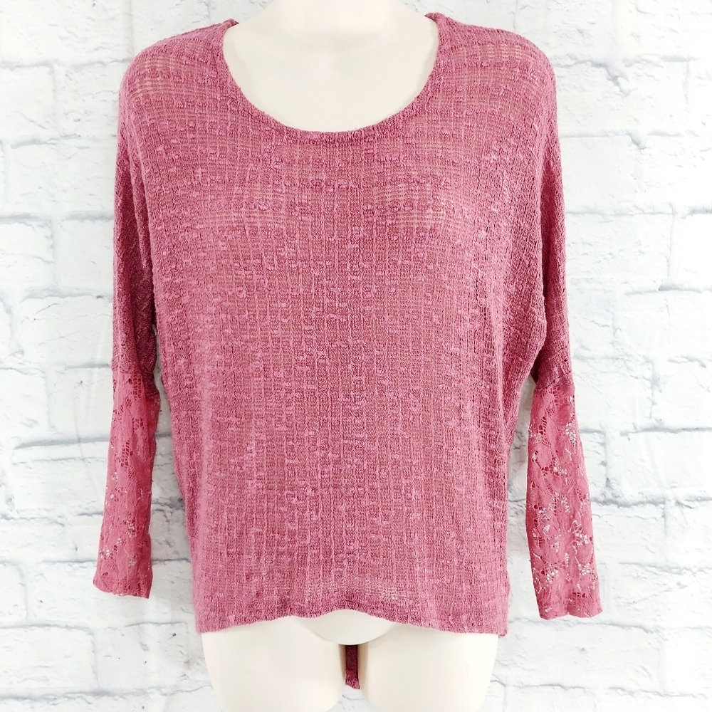 🔵BOGO FREE🔵 California Gypsy Pink Hi Lo Top Dolman Sleeve Sz XS